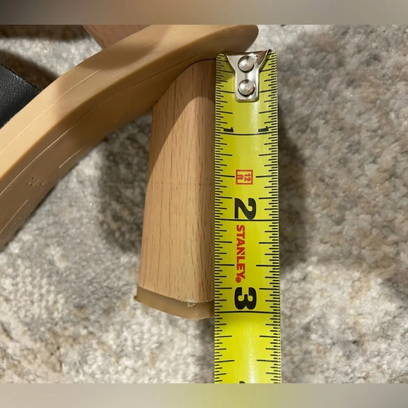 Dolce Vita Frans Stella Black Slip On Sandal Heels Minimalist Womens Size 6.5 - Picture 7 of 8